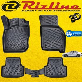 Rizline Audi A3 Sedan 3D Siyah 2020 Sonrası Havuzlu Paspas