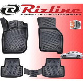 Rizline Audi A3 Sedan 3D Siyah 2020 Sonrası Havuzlu Paspas