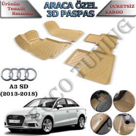 Rizline Audi A3 Sedan Bej 2013-2018 3D Havuzlu Paspas
