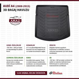 Rizline Audi A4 2008-2015 3D Bagaj Havuzu