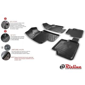 Rizline Audi A4 2015- Sonrası 3D Havuzlu Paspas A5 Set 1