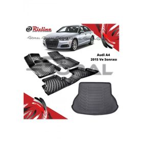 Rizline Audi A4 2015 ve Sonrası Paspas ve Bagaj Havuzu Set