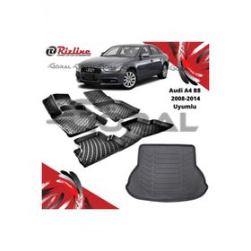 Rizline Audi A4 B8 2008-2014 Uyumlu Paspas ve Bagaj Havuzu Set