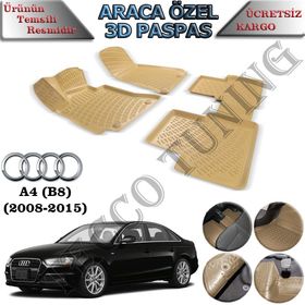 Rizline Audi A4 B8 2008-2015 Bej 3D Havuzlu Paspas