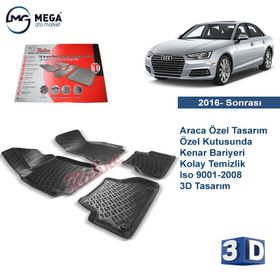 Rizline Audi A4 B9 2016+ Siyah Bagaj Havuzu Paspası