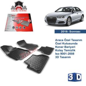 Rizline Audi A4 B9 2016+ Siyah Bagaj Havuzu Paspası