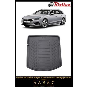 Rizline Audi A4 B9 Station Wagon 2016 ve Sonrası Siyah 3D Bagaj Havuzu