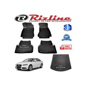Rizline Audi A4 Havuzu B8 2008-2014 Siyah 3D Bagaj Havuzu