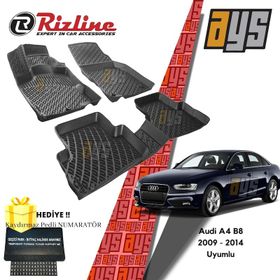 Rizline Audi A4 Havuzu B8 Sedan 2008-2014 Siyah 3D Bagaj Havuzu