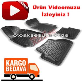 Rizline Audi A4 Sedan B8 2008 2015 Siyah 3D Havuzlu Paspas
