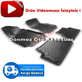 Rizline Audi A4 Sedan B8 2008 2015 Siyah 3D Havuzlu Paspas