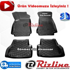 Rizline Audi A4 Sedan B8 2008 2015 Siyah 3D Havuzlu Paspas