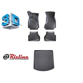 Rizline Audi A4 Sedan B8 2008 2015 Siyah 3D Havuzlu Paspas