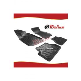 Rizline Audi A4 Siyah 2015-2020 Arası 4 Parça 3D Havuzlu Paspas