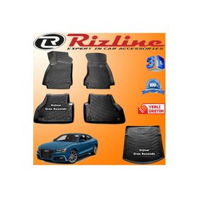 Rizline Audi A5 2015-2020 Arası 3D Havuzlu Paspas ve 3D Bagaj Havuzu