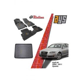 Rizline Audi A6 2004-2011 3D Havuzlu Paspas + Bagaj Havuzu