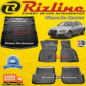 Rizline Audi A6 2005-2010 Arası 3D Havuzlu Paspas A6 Set 1
