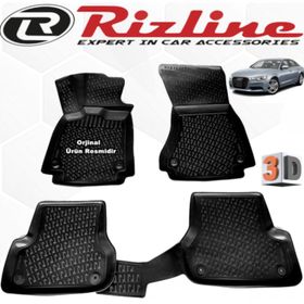 Rizline Audi A6 2011 - 2014 Arası Siyah 3D Havuzlu Paspas