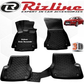 Rizline Audi A6 2014 - 2018 Arası Siyah 3D Havuzlu Paspas