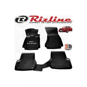 Rizline Audi A6 2014 - 2018 Arası Siyah 4'lü Set 3D Havuzlu Paspas