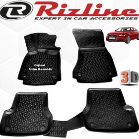 Rizline Audi A6 2014 - 2018 Arası Siyah 4'lü Set 3D Havuzlu Paspas