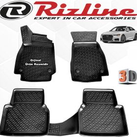 Rizline Audi A6 2019 Sonrası Siyah 4 Parça Set 3D Havuzlu Paspas