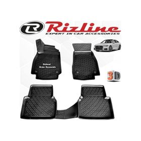 Rizline Audi A6 2019 Sonrası Uyumlu 3D Havuzlu Siyah Paspas