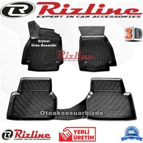 Rizline Audi A6 2019 Sonrası Uyumlu 3D Havuzlu Siyah Paspas