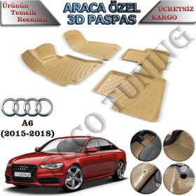 Rizline Audi A6 Bej 2015-2018 3D Havuzlu Paspas