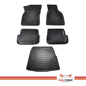 Rizline Audi A6 C6 2004-2011 Siyah 3D Havuzlu Paspas+Bagaj Havuzu