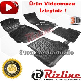 Rizline Audi A6 C7 2011-2015 Siyah 3D Havuzlu Paspas