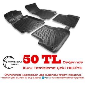 Rizline Audi A6 C8 2014 Sonrası 3D Siyah Havuzlu Paspas