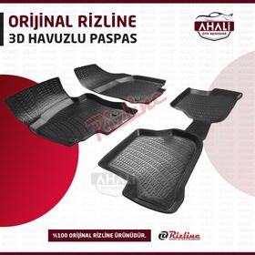 Rizline Audi A6 C8 2019 Sonrası Siyah 3D Havuzlu Paspas + Bagaj Havuzu