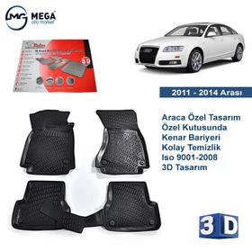 Rizline Audi A6 Siyah 2011-2014 3D Havuzlu Paspas