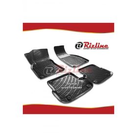Rizline Audi A6 Siyah Sedan 2004-2011 Arası 4 Parça 3D Havuzlu Paspas