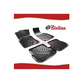 Rizline Audi A6 Siyah Sedan 2004-2011 Arası 4 Parça 3D Havuzlu Paspas