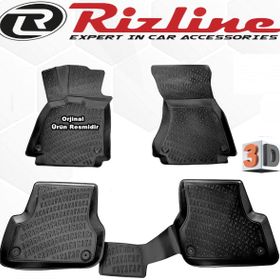Rizline Audi A7 2014 - 2020 Arası Siyah 4'lü Set 3D Havuzlu Paspas