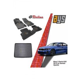 Rizline BMW 3 Seri G20 2019 Sonrası 3D Havuzlu Paspas + Bagaj Havuzu