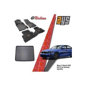 Rizline BMW 3 Seri G20 2019 Sonrası 3D Havuzlu Paspas + Bagaj Havuzu