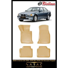 Rizline BMW 3 Serisi E36 1990-2000 3D Bej Havuzlu Paspas