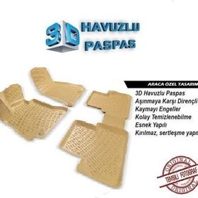 Rizline Bmw 3 Serisi F30 2012 Sonrası Bej 3D Havuzlu Paspas