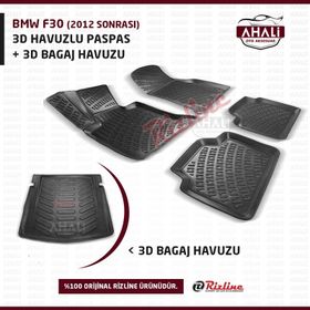 Rizline BMW 3 Serisi F30 2012 Sonrası Bej 3D Paspas Bagaj Havuzu