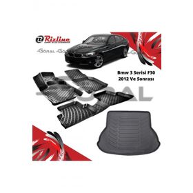 Rizline BMW 3 Serisi F30 2012 ve Sonrası Paspas ve Bagaj Havuzu Set