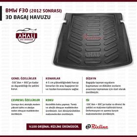 Rizline Bmw 3 Serisi F30 STW 2013 Siyah 3D Bagaj Havuzu