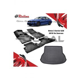 Rizline BMW 3 Serisi G20 2019 ve Sonrası Paspas ve Bagaj Havuzu Set