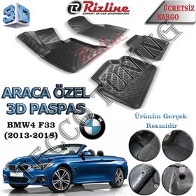 Rizline Bmw 4 Serisi F33 2013-2018 3D Havuzlu Paspas