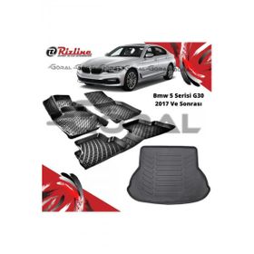 Rizline BMW 5 Serisi G30 2017 ve Sonrası Paspas ve Bagaj Havuzu Set