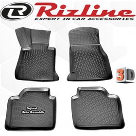 Rizline BMW E46 1998 - 2004 Arası Siyah 3D Havuzlu Paspas
