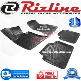 Rizline Bmw E46 1998 2004 Siyah 3D Havuzlu Paspas