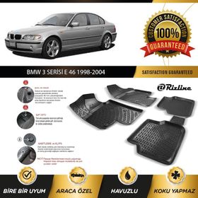 Rizline Bmw E46 1998 2004 Siyah 3D Havuzlu Paspas